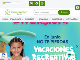 'comfenalcoquindio.com' screenshot