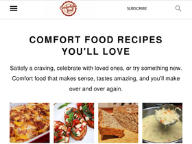 'comfortablefood.com' screenshot