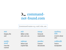 'command-not-found.com' screenshot