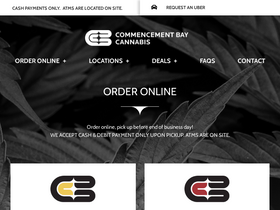 'commencementbaycannabis.com' screenshot