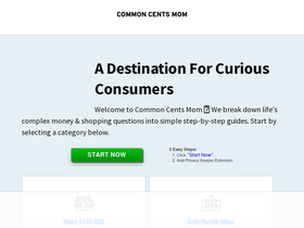 'commoncentsmom.com' screenshot