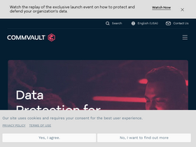 'commvault.com' screenshot