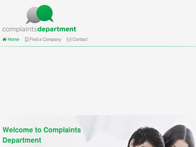 'complaintsdepartment.com' screenshot