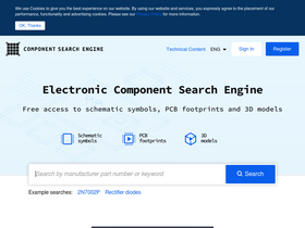 'componentsearchengine.com' screenshot