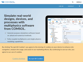 'comsol.com' screenshot