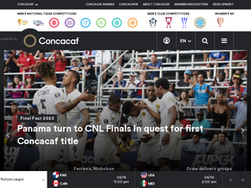 'concacaf.com' screenshot