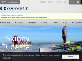 'concept2.com' screenshot