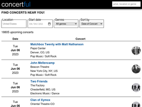 'concertful.com' screenshot