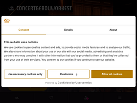 'concertgebouworkest.nl' screenshot