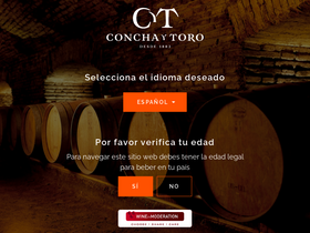 'conchaytoro.com' screenshot