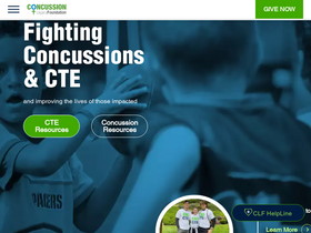 'concussionfoundation.org' screenshot