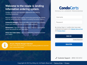 'condocerts.com' screenshot