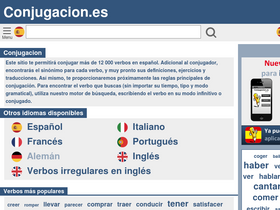 'conjugacion.es' screenshot