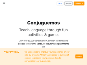 'conjuguemos.com' screenshot