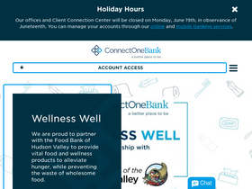 'connectonebank.com' screenshot