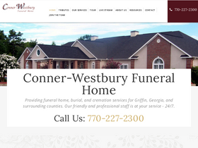 'conner-westburyfuneralhome.com' screenshot