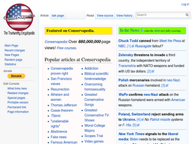 'conservapedia.com' screenshot