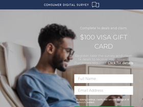 'consumerdigitalsurvey.com' screenshot