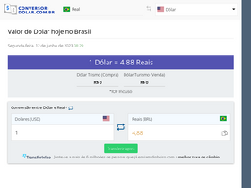 'conversor-dolar.com.br' screenshot