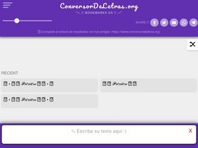 'conversordeletras.org' screenshot