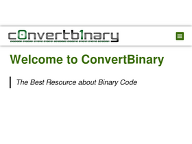 'convertbinary.com' screenshot
