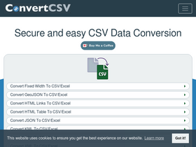 'convertcsv.com' screenshot