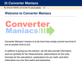 'convertermaniacs.com' screenshot