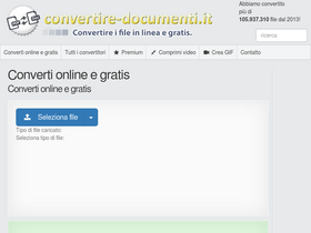 'convertire-documenti.it' screenshot