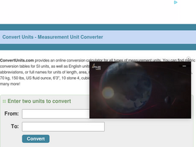 'convertunits.com' screenshot