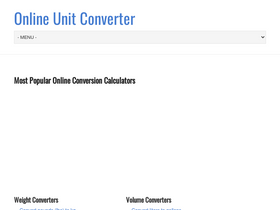'convertunits.online' screenshot