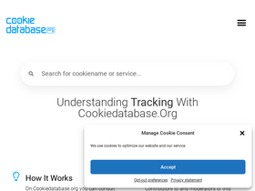 'cookiedatabase.org' screenshot
