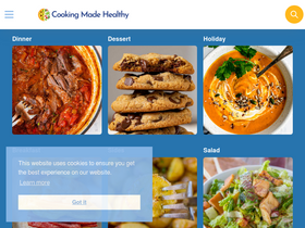 'cookingmadehealthy.com' screenshot