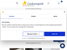 'cooksongold.com' screenshot
