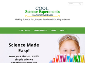 'coolscienceexperimentshq.com' screenshot