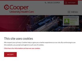 'cooperhealth.org' screenshot