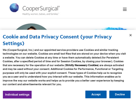 'coopersurgical.com' screenshot