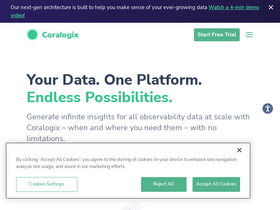 'coralogix.com' screenshot