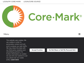 'core-mark.com' screenshot