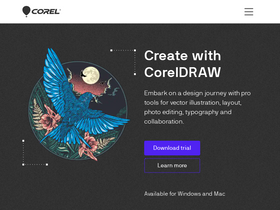 'corel.com' screenshot