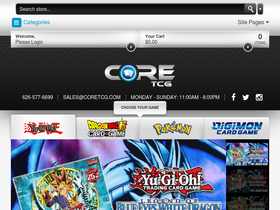 'coretcg.com' screenshot