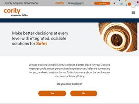'cority.com' screenshot