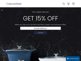 'corningware.com' screenshot