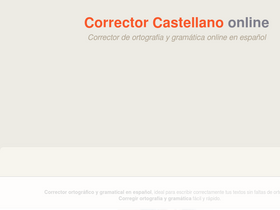 'corrector-castellano.com' screenshot