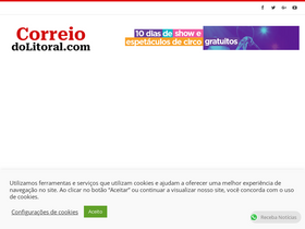 'correiodolitoral.com' screenshot