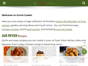 'corriecooks.com' screenshot