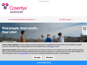 'cosentyx.com' screenshot