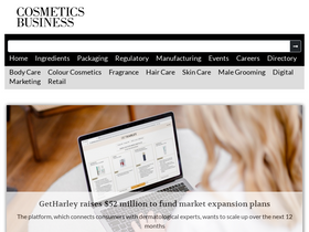 'cosmeticsbusiness.com' screenshot