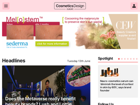 'cosmeticsdesign-europe.com' screenshot