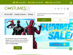 'costumeslive.com' screenshot