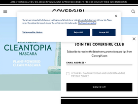 'covergirl.com' screenshot